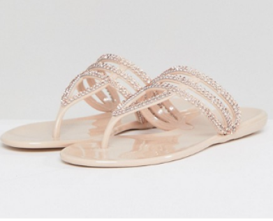 pink diamonte sandals